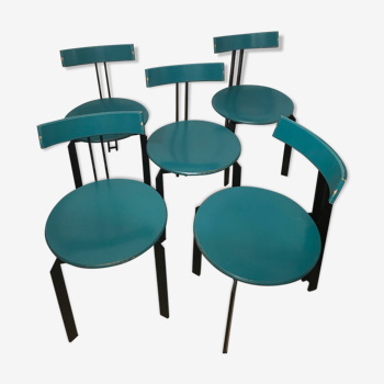 Series of 5 Zeta chairs by Martin Hasksteen, Harvink 1980