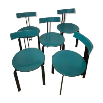 Series of 5 Zeta chairs by Martin Hasksteen, Harvink 1980