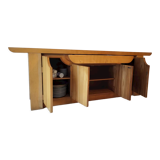 Luigi Gorgoni solid elm sideboard for Roche Bobois