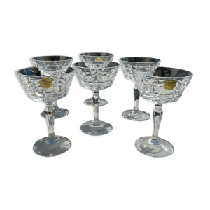 Lot 6 verres en cristal
