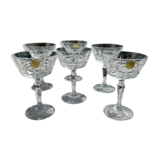 Lot 6 verres en cristal