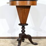 Trumpet Table for Work and Games, Walnut – Late 19th Century