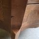 Curved chest of drawers in rosewood and marble marquetry