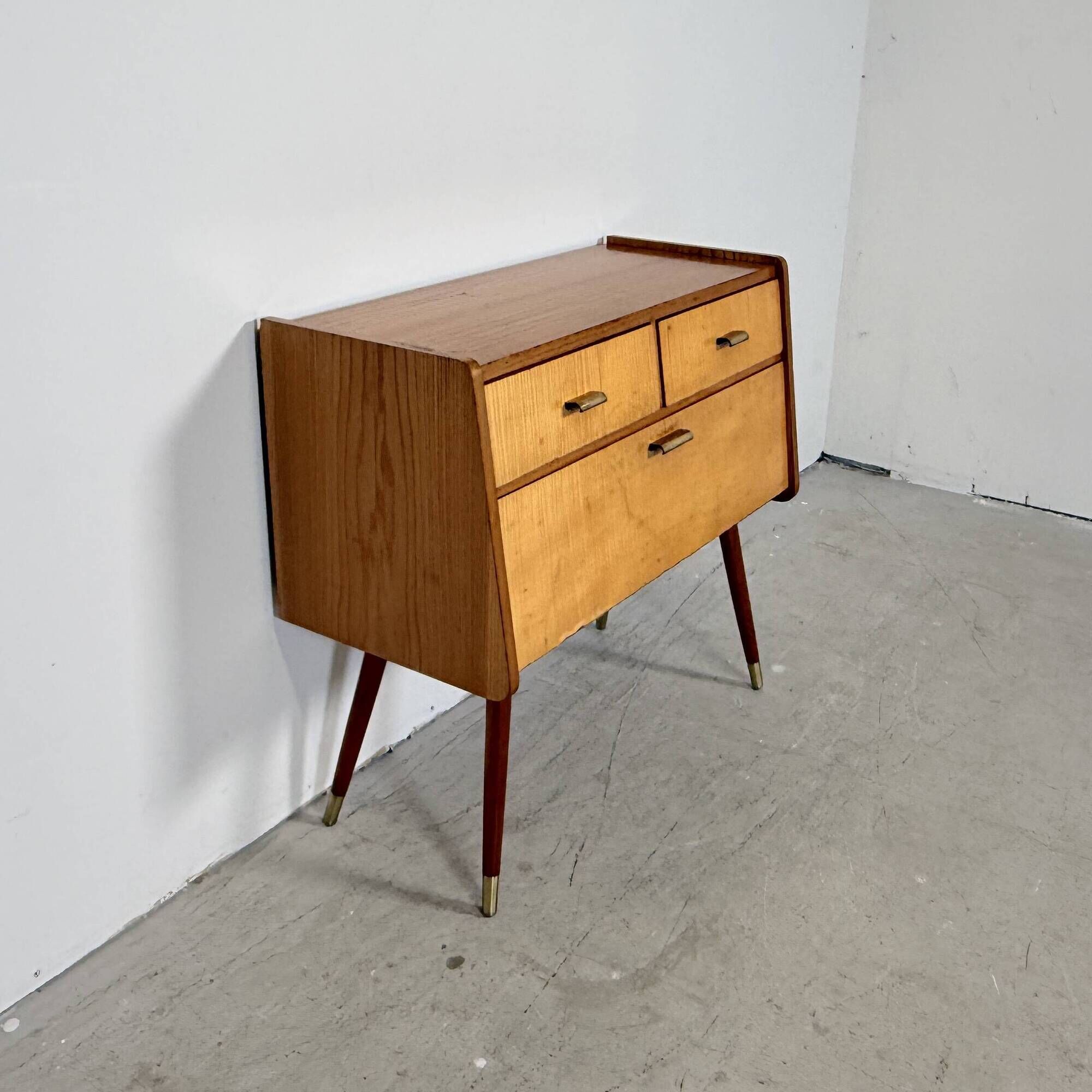 Mid-Century Modern Telephone Bench / Small Sideboard