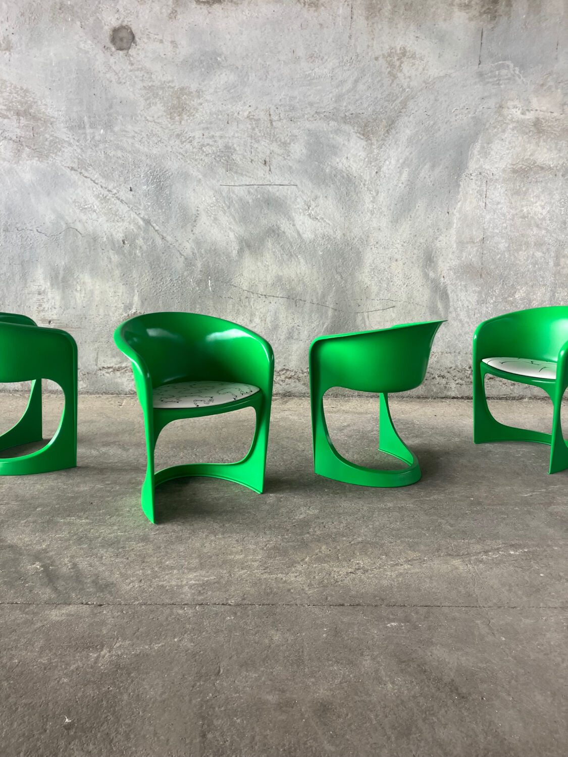 Set of four Steen Ostergaard chairs for Cado, Denmark, 1974.