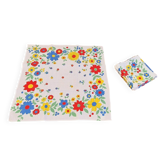 Lot de 8 serviettes de table à fleurs vintage