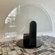 Black and smoked frosted mood lamp