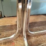 Glass and chrome coffee table 1970