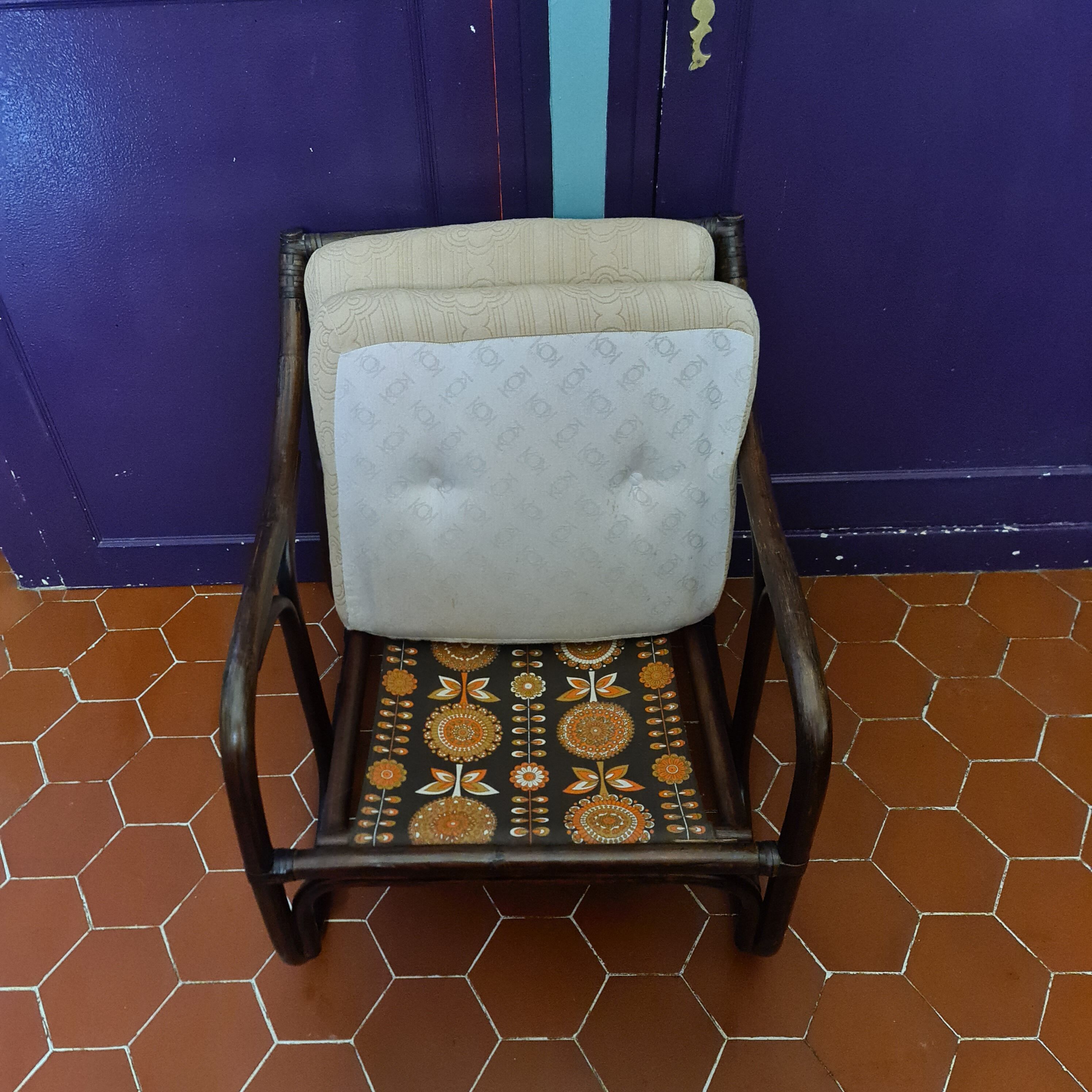 Bamboo armchair circa 1970