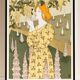 Poster “Blaze and Foxgloves”, after an Art Nouveau lithograph