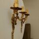 Pair of antique Rococo wall sconces in Louis XV style.