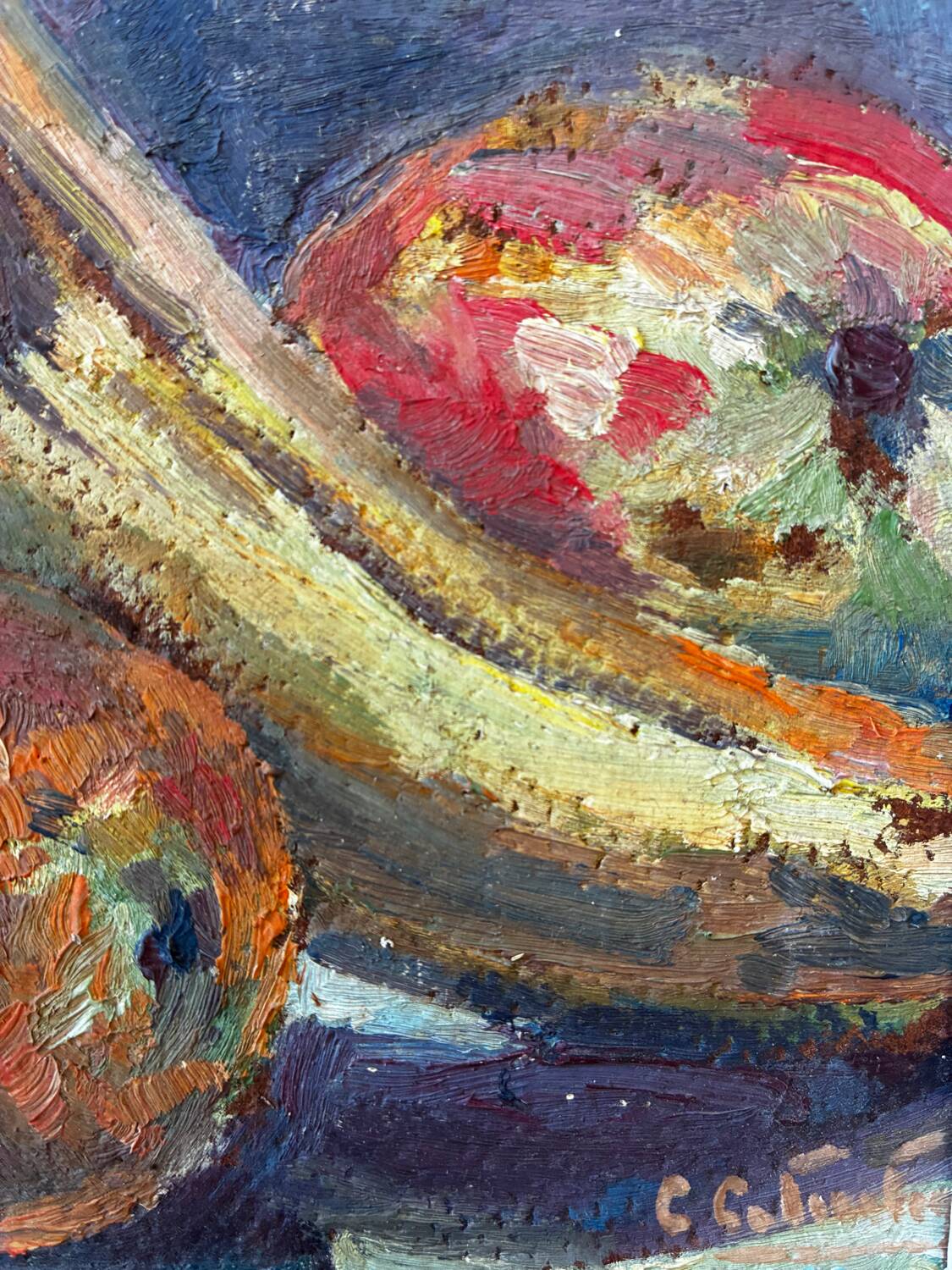 Still life with fruit, 20th century, signed