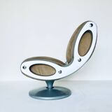 Pair of "Gluon" swivel armchairs by Marc Newson for Moroso, 1990's