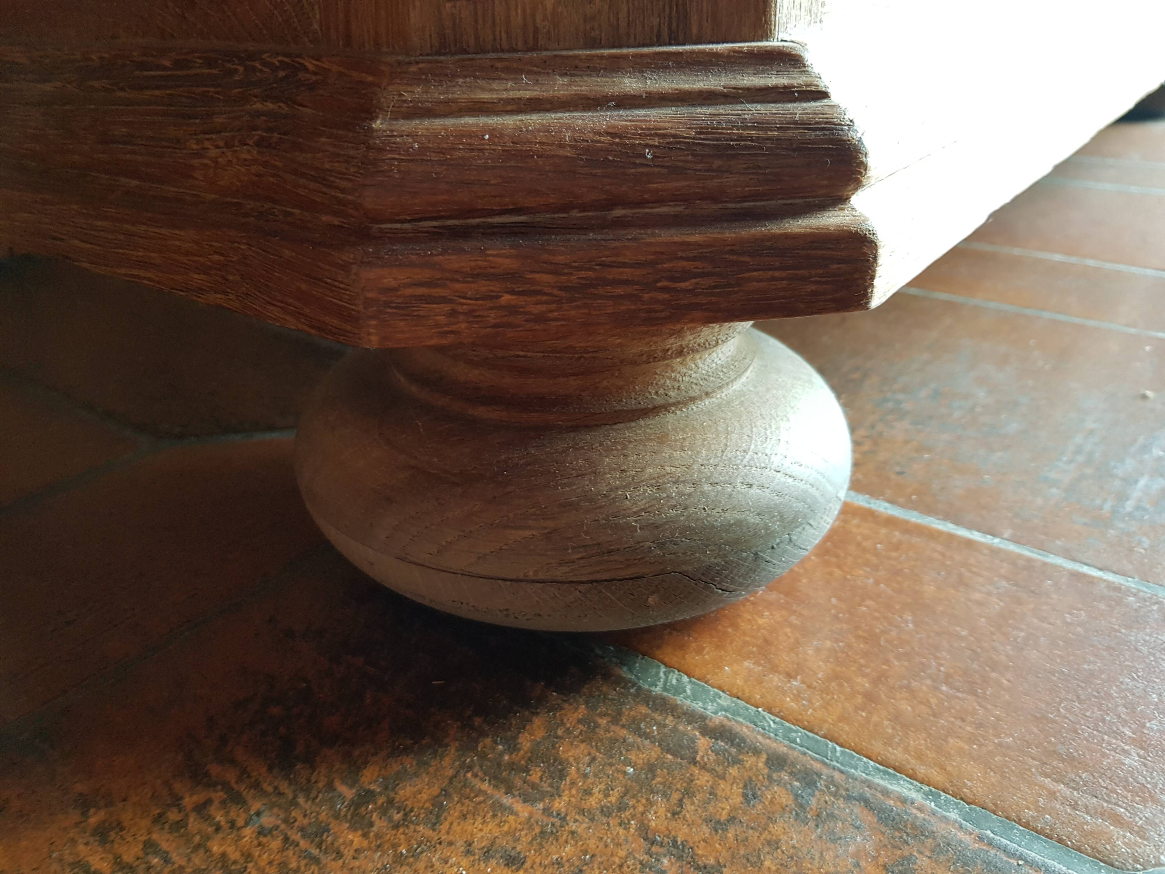Bahut high raw oak 80s by local carpenter