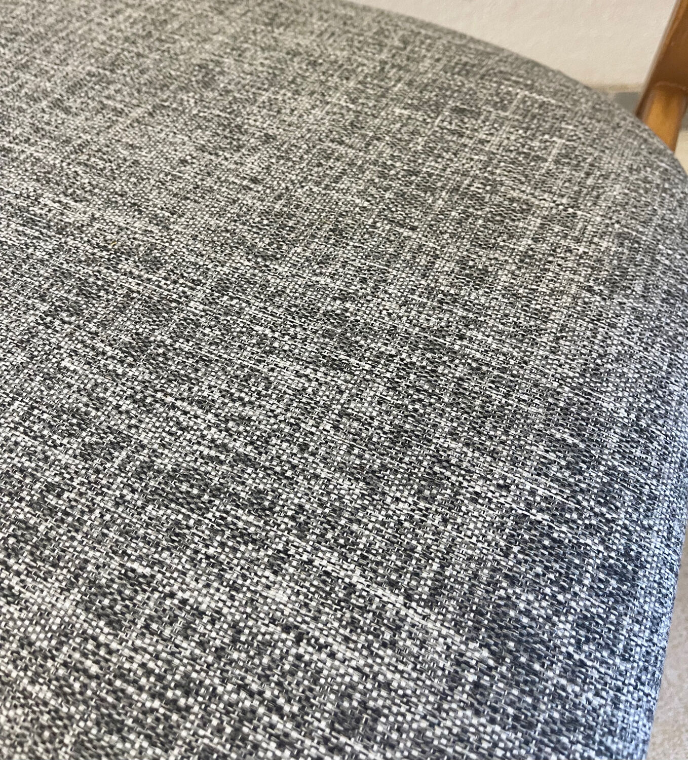 Vintage Scandinavian wood and grey chairs