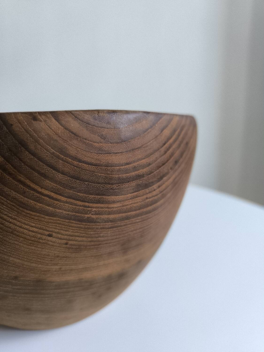 Olive wood salad bowl from the 50s