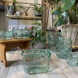 Pot moyen en verre à forme libre et organique