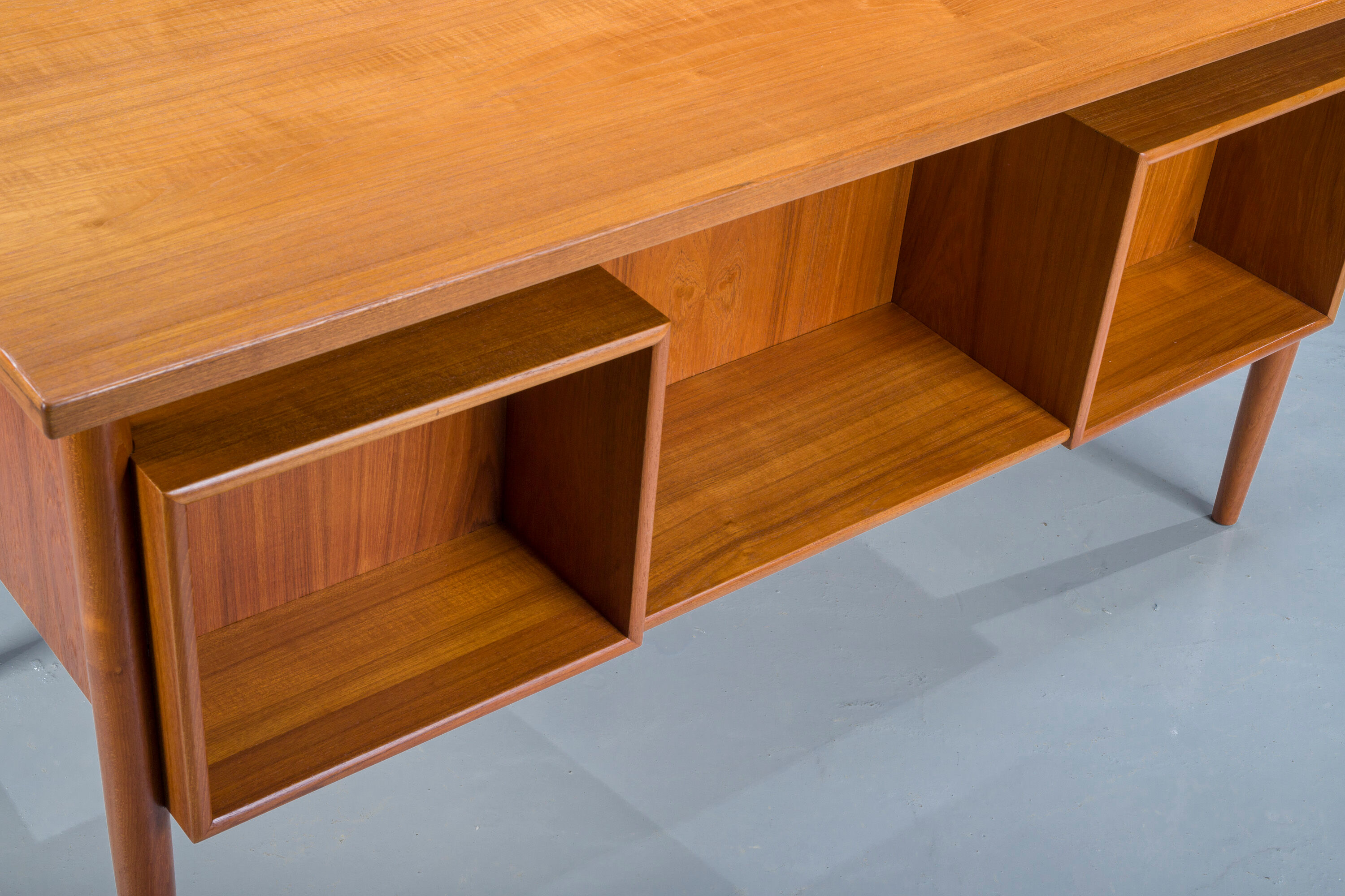 Mid-century Danish teak desk by HP Hansen, 1960s