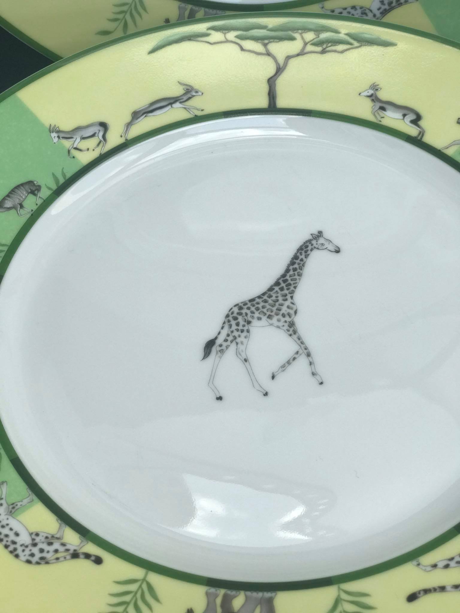 Hermes Africa green plates