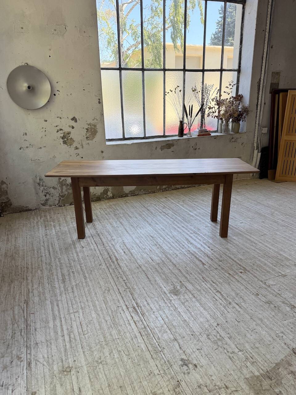 Walnut farmhouse table 2.10m from the 50s