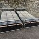 Pair of vintage chrome plexiglass beds