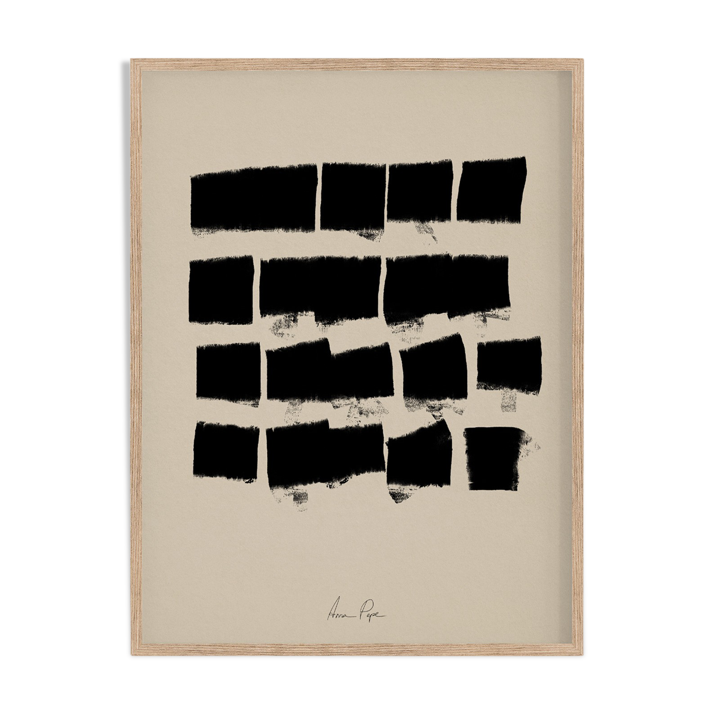 Framed abstract giclee art print 50x70cm