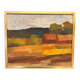 Original Swedish Oil on Canvas – "Landscape" by Olle Rhönnstad – Signed – Vintage and Framed – 43 × 35 cm (16.9" × 13.8")