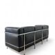 LC2 Le Corbusier 3-seater sofa published by Cassina