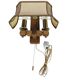 Herda Holland - pull-pendant wall lamp - wood - brass - 70s
