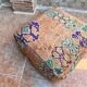 Handmade Berber Kilim pouf, floor cushion