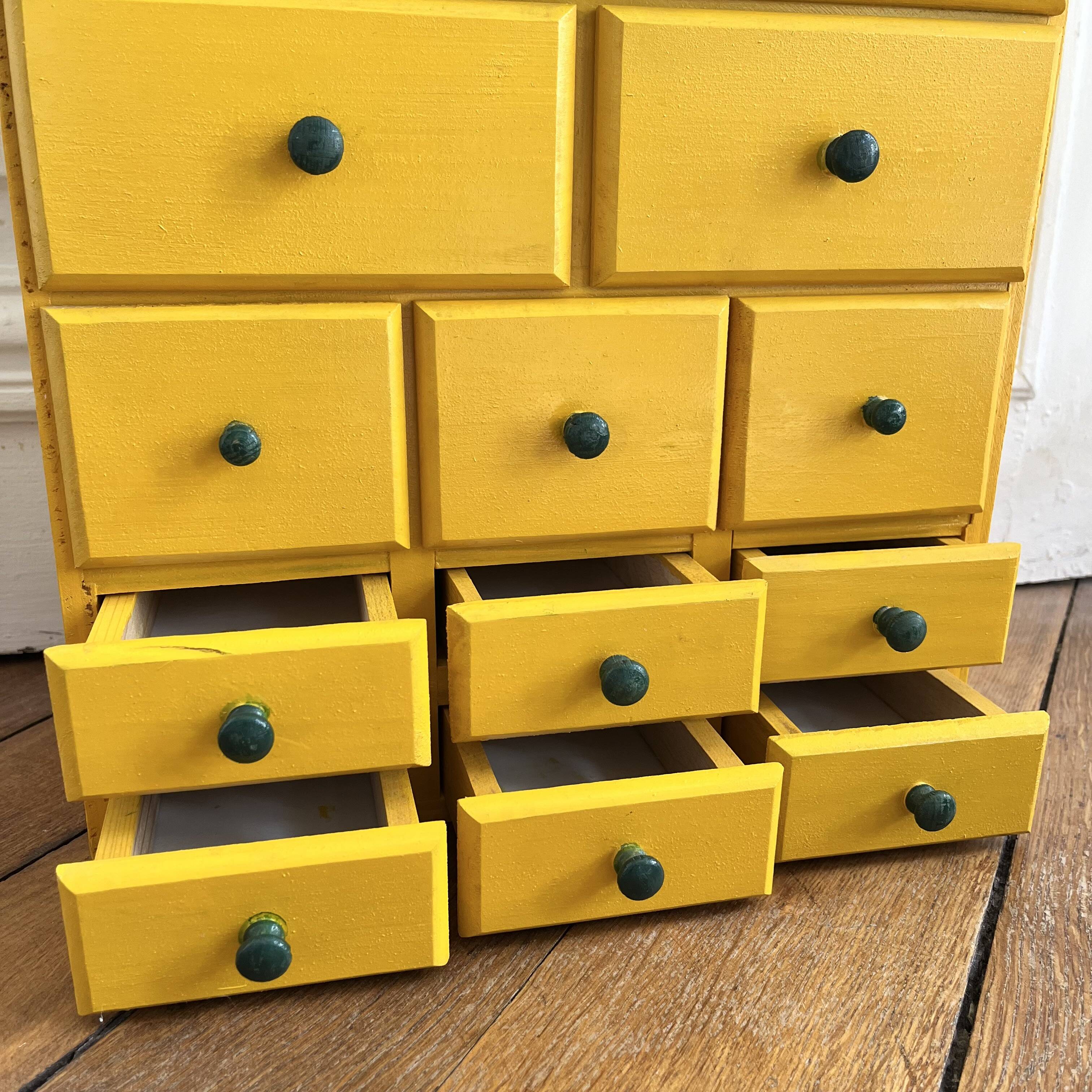 Casier étagère de rangement vintage à tiroirs