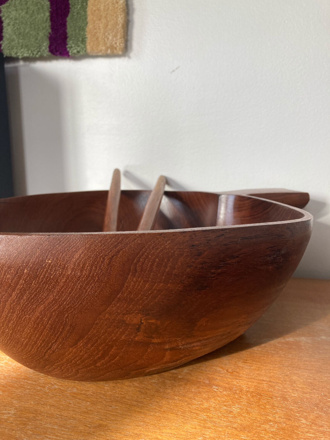 Teak salad bowl