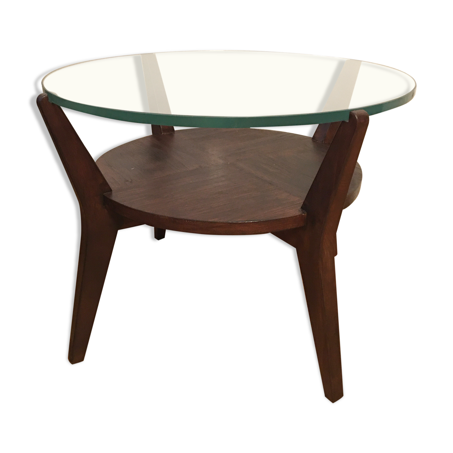 1940s unique coffee table made in Czechoslovakia and designed by Karel Kozelka & Antonin Kropacek