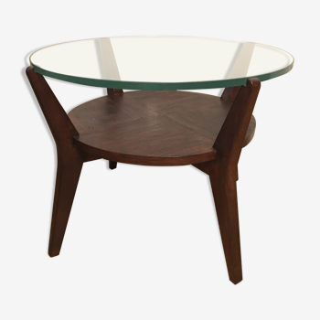 1940s unique coffee table made in Czechoslovakia and designed by Karel Kozelka & Antonin Kropacek