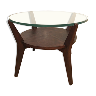 Table basse des années 1940 fabriquée en Tchécoslovaquie et conçue par Karel Kozelka et Antonin Kropacek