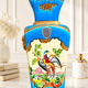 Longwy enamel vase - Art Deco - exotic elephant decoration
