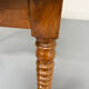 Oval dining table in solid wood with turned legs from the 1950s.