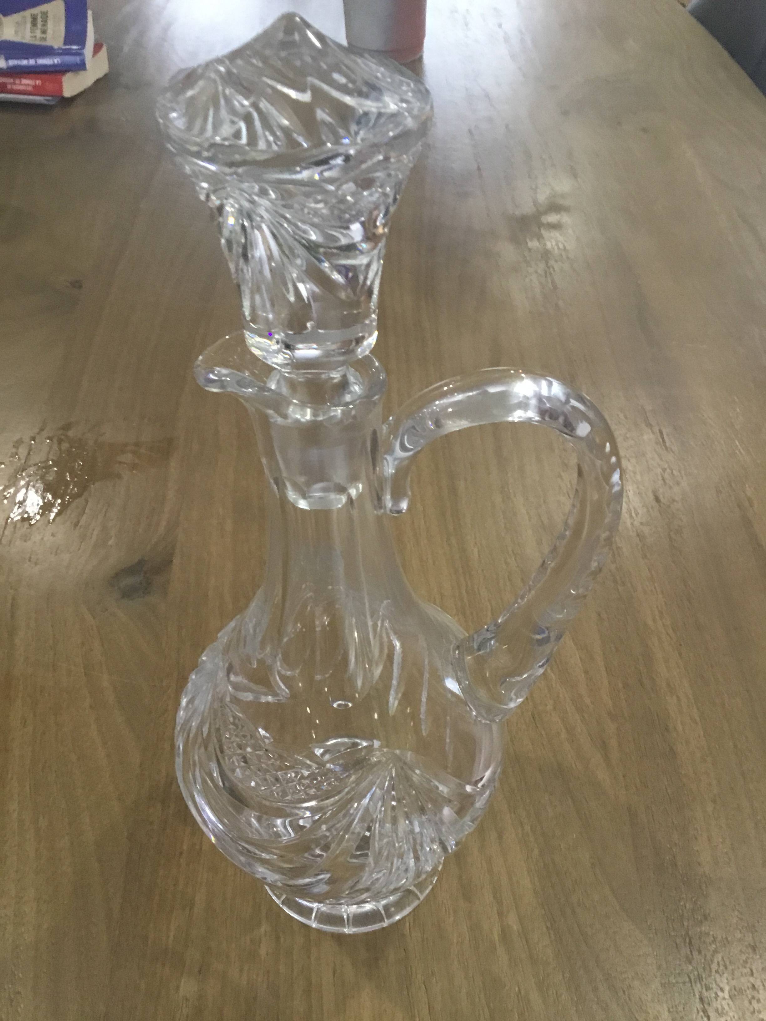 Carafe and crystal glasses