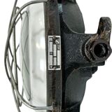 Black Industrial Cast Iron Wall or Ceiling Light from Elektrosvit, 1960s