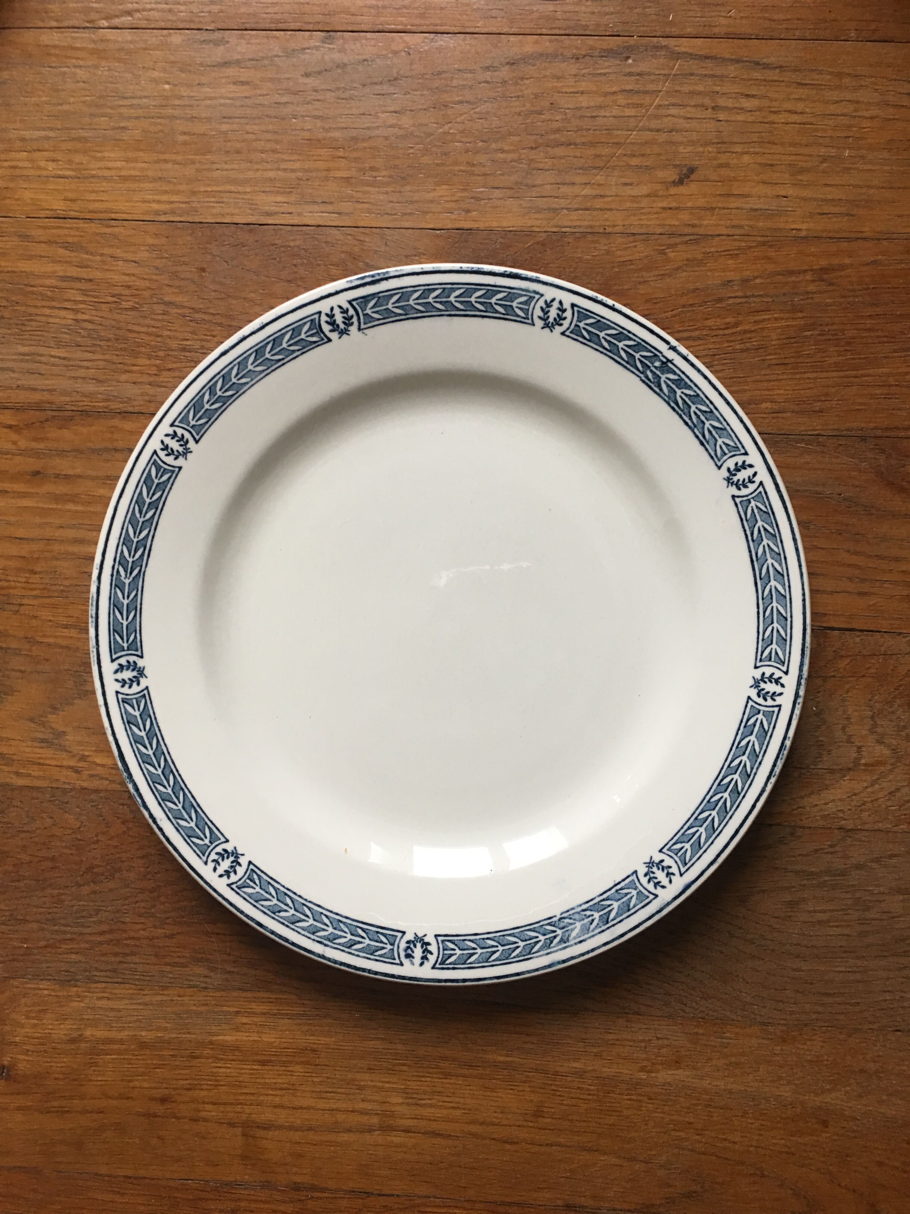 6 flat plates Terre de fer, Salins model Castellane