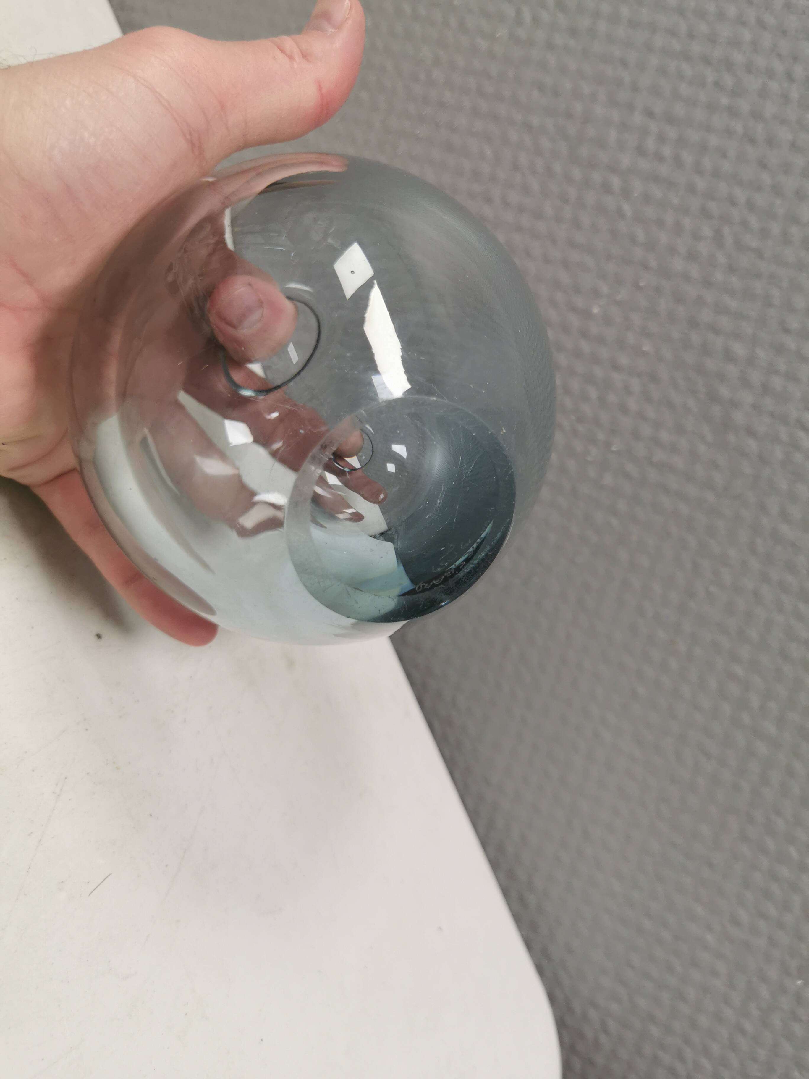 Rondo ball vase by Per Lütken for Holmegaard, Denmark, 1959.