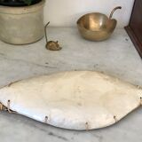 Mother-of-pearl and rattan trinket bowl