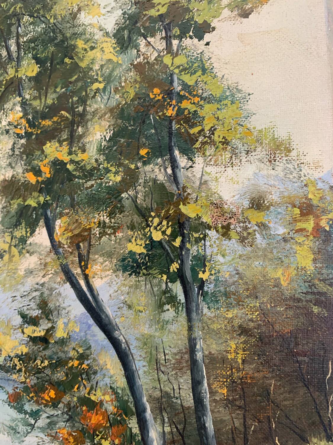 Old oil on canvas landscape