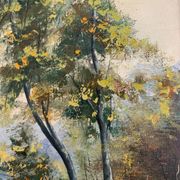 Old oil on canvas landscape