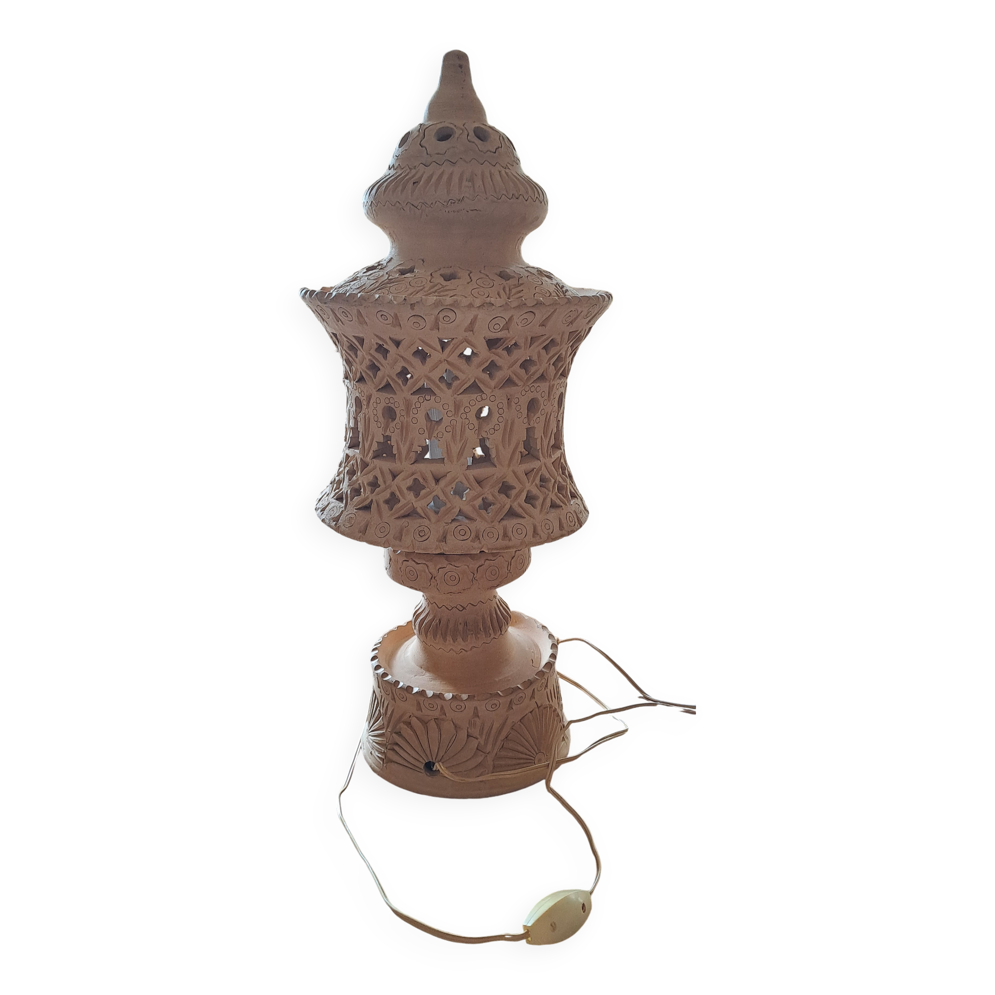 terracotta lamp