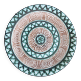 Geometric Decor Plate 18 cm Signed Robert Picault Circa 196