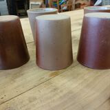 8 tasses / verres anciens en grès vernisse