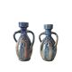 Pair of Vases with Two Turning Handles - Flemish Pottery
