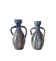 Pair of Vases with Two Turning Handles - Flemish Pottery