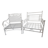 2 fauteuils fer forgé